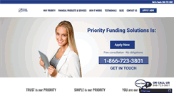 Desktop Screenshot of priorityfundingsolutions.com